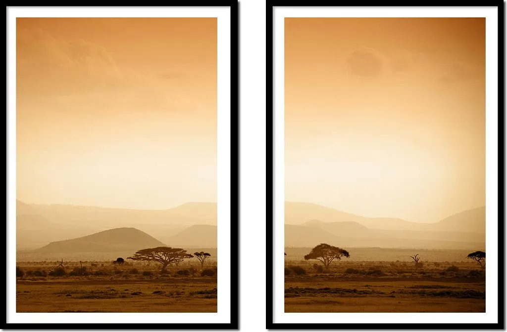 Décoration Murale Sans Défaut : Diptyque Encadré P2164 53x73cm Set x2