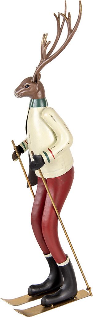 Clayre & Eef Dekoracja świąteczna figurka jelenia 19x15x65 Zdjęcie produktu 