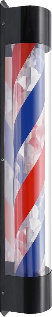 Barber Pole LED Leuchte - Friseursalon Wandleuchte - 90 x 13 cm - Metallgehäuse - Wandmontage - Leuchtschild für Barbershop