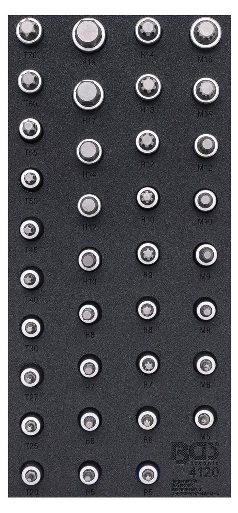 BGS technic Tool Tray 1/3: Bit Socket Set, 3393 mm, 3,39 kg