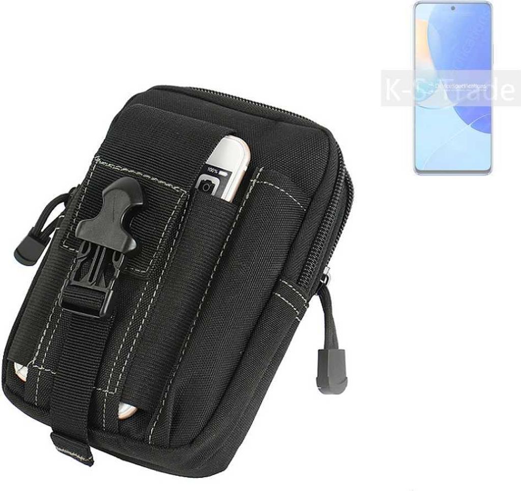 K-S-Trade Gürtel Tasche kompatibel mit Huawei nova 9 SE Gürteltasche Holster Schutz Hülle Handy Hülle Smartphone outdoor Handy-Hülle schwarz