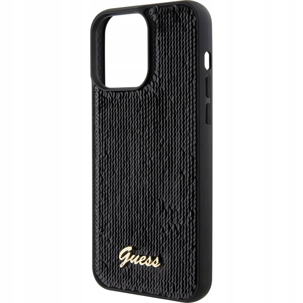 Custodia Guess iPhone 15 Pro Max Sequin Script - Nero Scintillante - 6