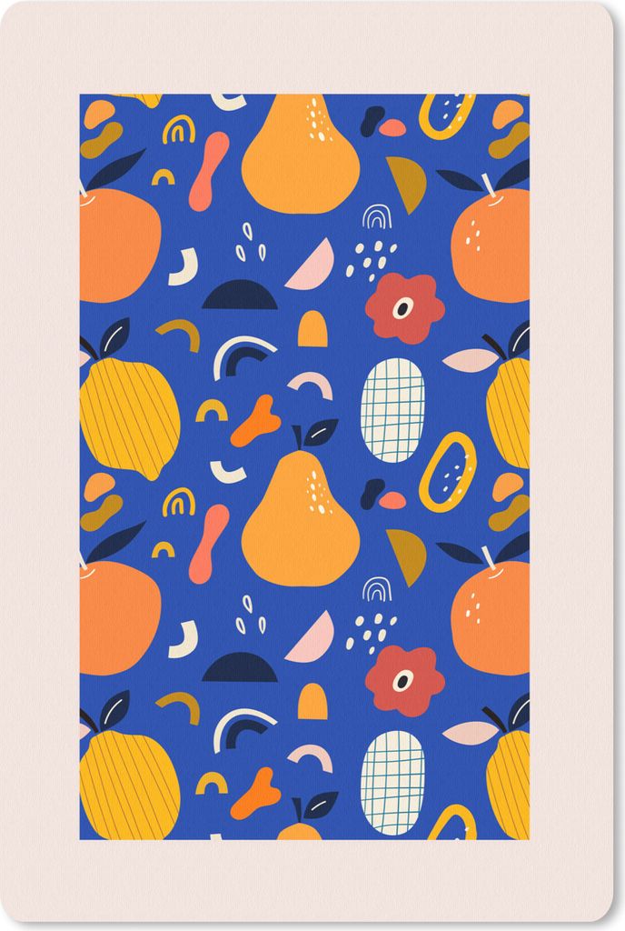 MuchoWow Mauspad Mousepad Zitrone - Birnen - Blume - Frucht - Abstrakt 40x60 cm - Mousepads - Maus Mat - Pad - Mausunterlage - Schreibtisch Acces...