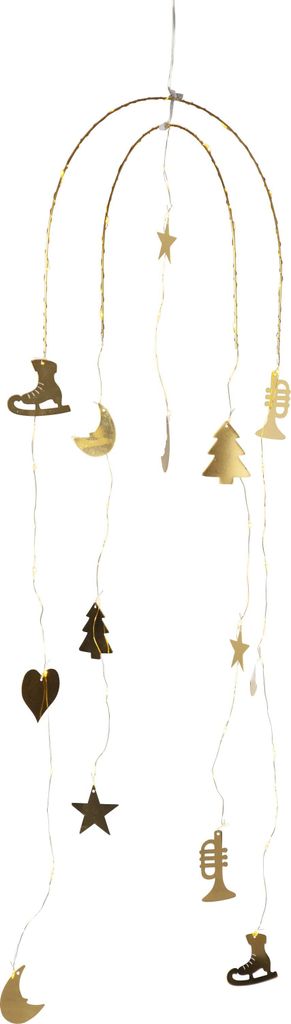 Star Trading 691-32, Leichte Dekorationsfigur, Gold, IP20, Transparent, 39 Glühbirne(n), LED