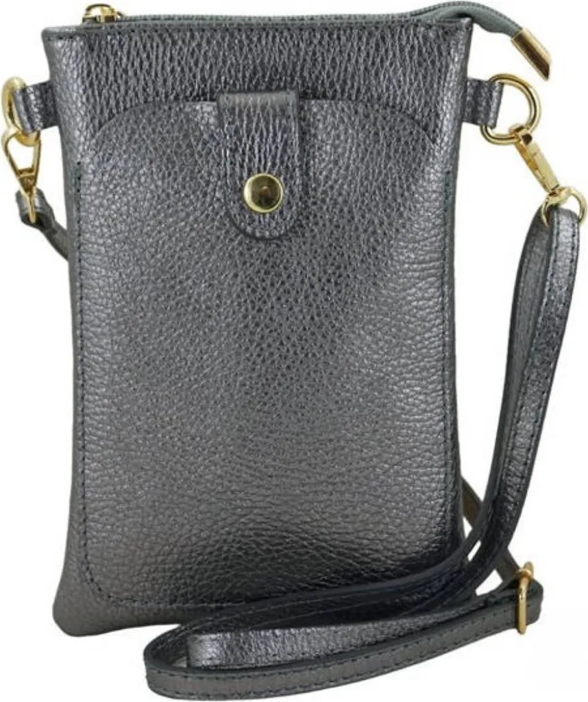 Sac bandoulière Barberini's 96314662011 avec finitions dorées et cuir luxe