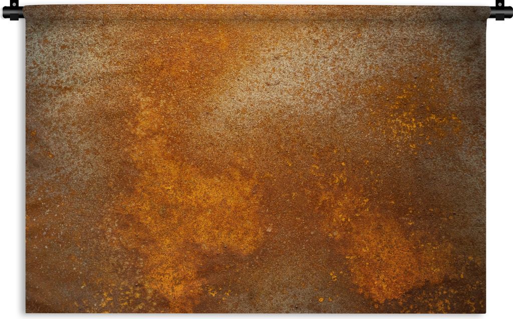 MuchoWow Wandteppich Wandbehang Metall - Rost - Orange - Vintage - Industriell 120x80 cm Tapisserie Dekoration Wandtuch - Wanddekorationen - Wand...