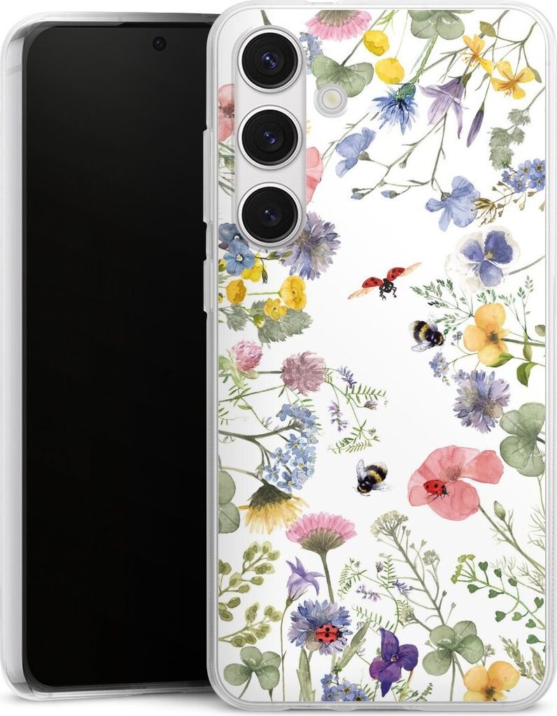 DeinDesign Handyhülle für Samsung Galaxy S24+ Silikon Hülle Case Smartphone Schutzhülle Biene Blumen Muster