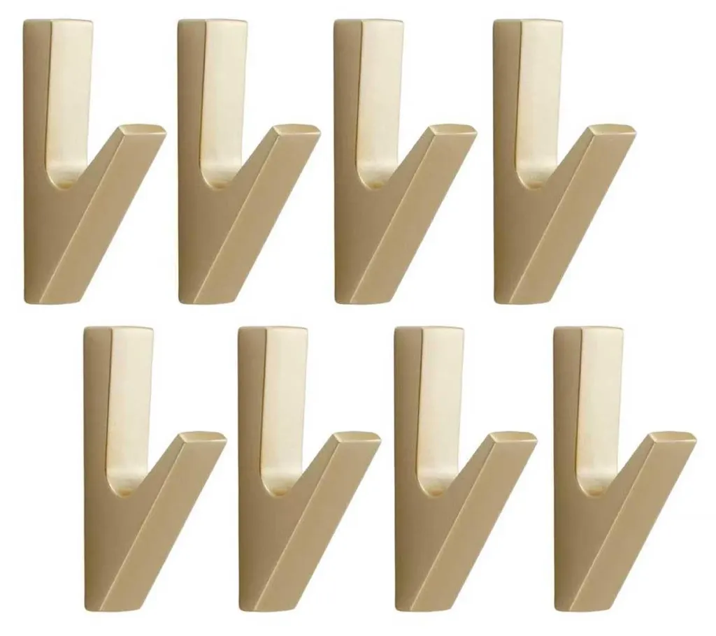 Patères dorées à fixation invisible pour panneaux acoustiques et murs - X8