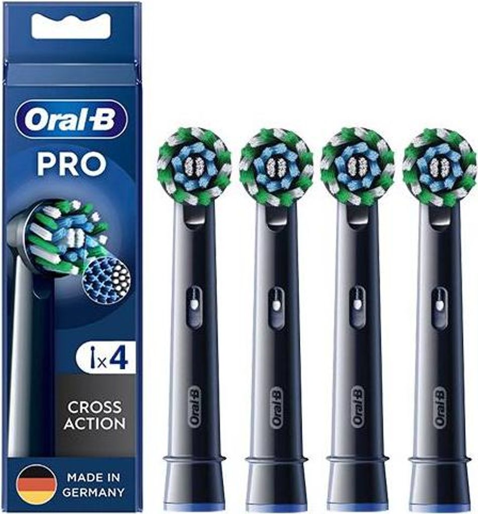 Oral-B Pro Cross action Schwarzer Ersatz-Ersatzkopf 4 Stück Produktbild 