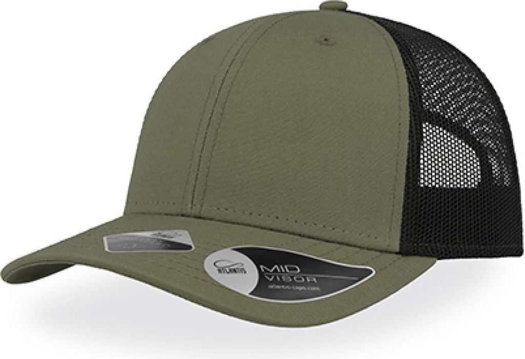 Atlantis RETH | Recy Three Cap, 6-Panel-Mesh-Cap - Farbe: Olive/Black - Größe: One Size