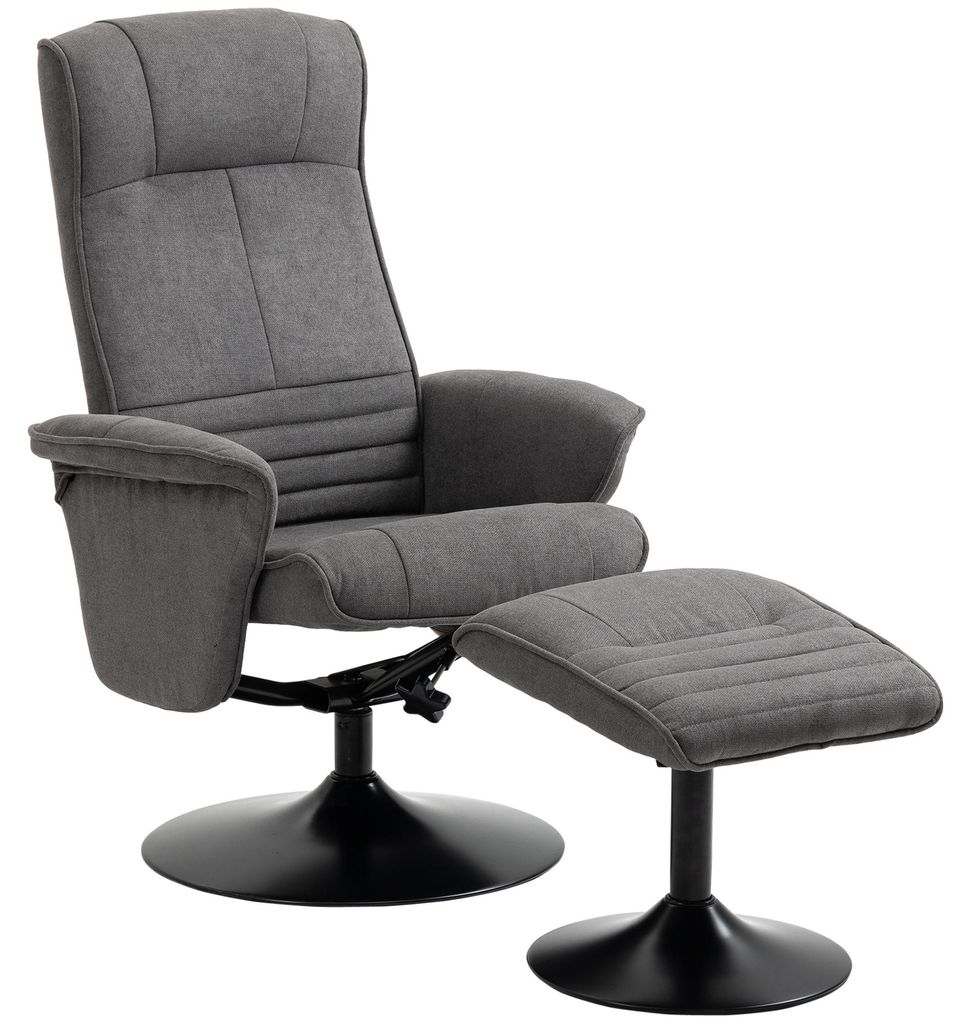 HOMCOM relaxfauteuil met voetbankje, verstelbare Productafbeelding 