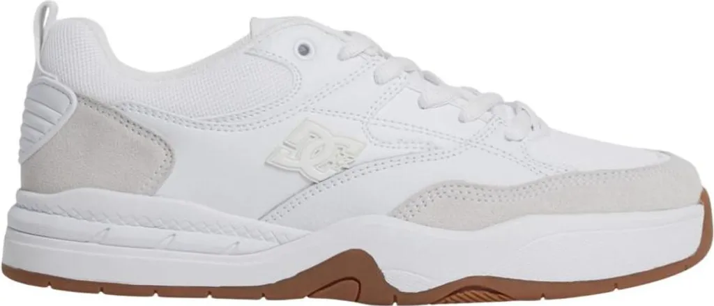 Baskets en cuir DC Ascend Blanc avec semelle en gomme robuste T43