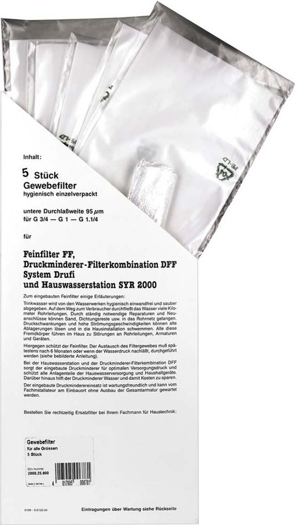 SYR Gewebefilter 2000, Maschenweite 90 µm, für Drufi DFF/FF Produktbild 