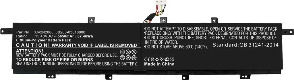 Batterie Interne Li-Polymer 87.46Wh CoreParts pour Remplacement Durable