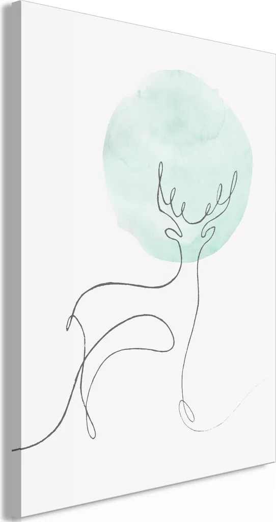 Quadro su Tela Linea Lunare 40x60 - Decorazione Parete Animali b-A-0739