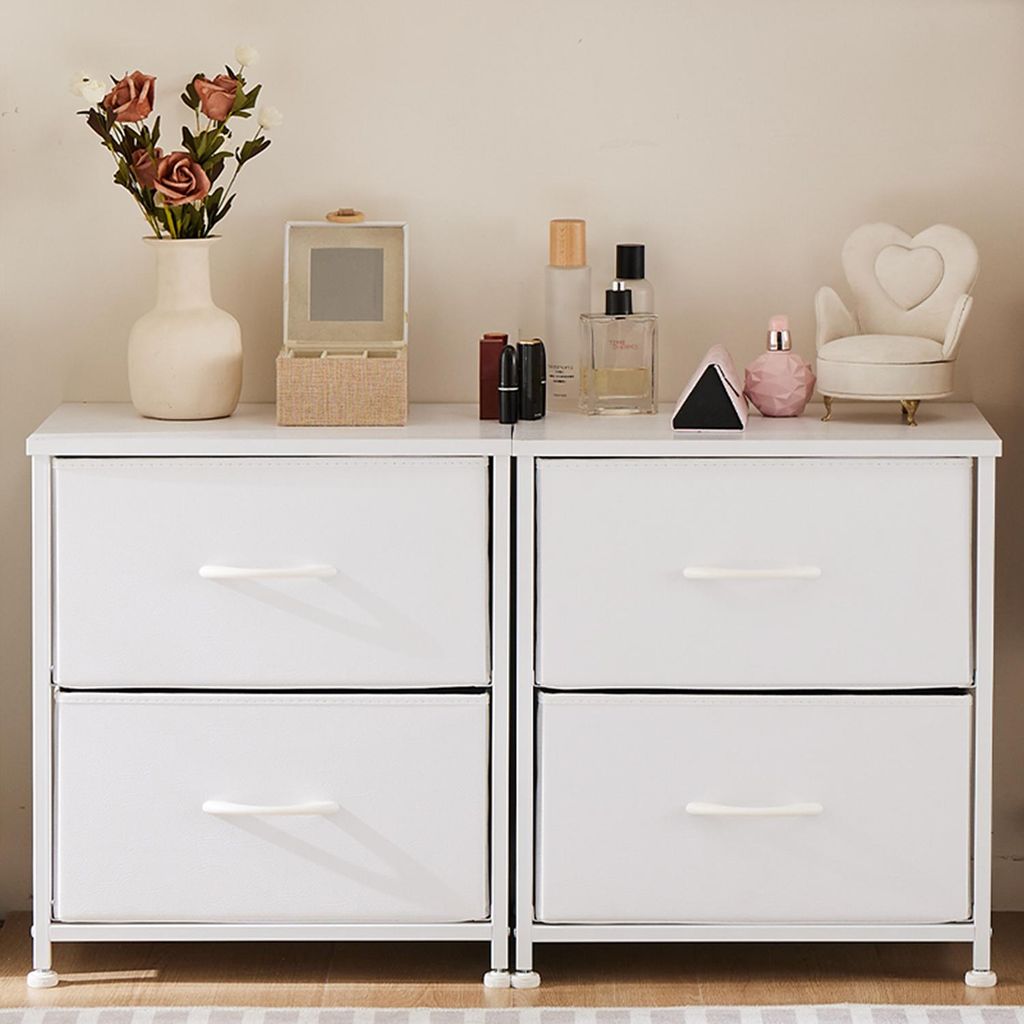 Sweetcrispy lot de 2 tables de nuit, commode de chevet avec Image du produit 