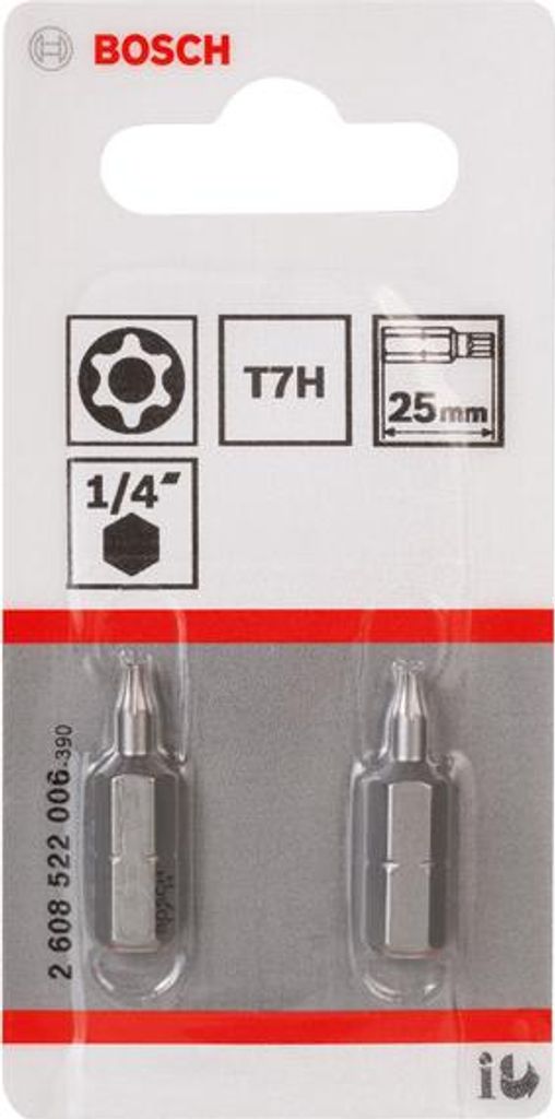 T7H Security-Torx -Schrauberbit Extra-Hart, 2 Stk.