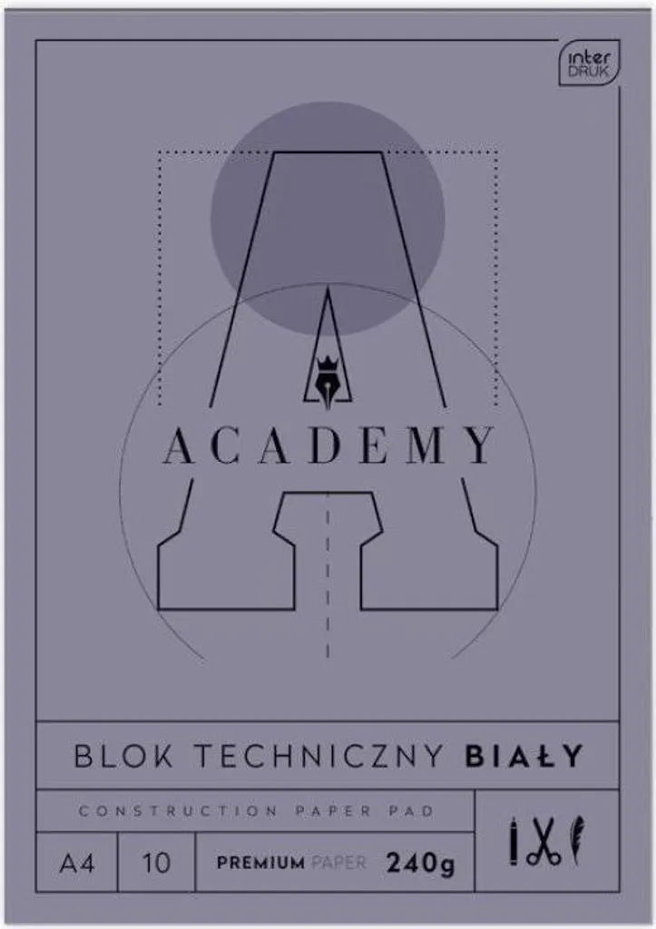 Bloc technique A4 Academy anti-bavure pour tracés nets sans déchirure