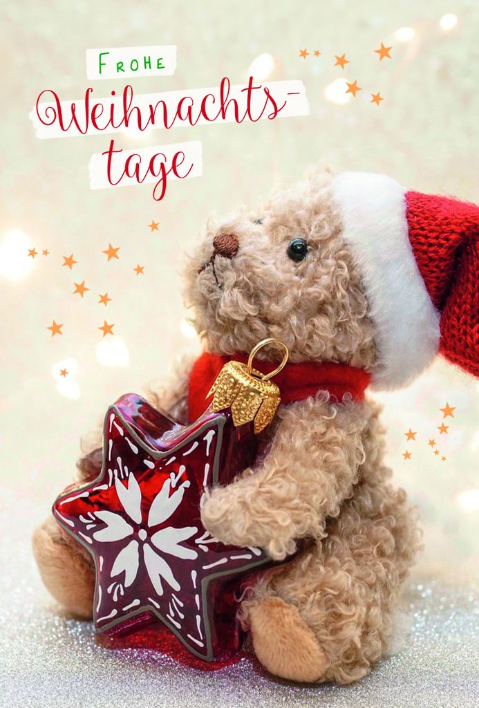 Weihnachten Grußkarte - Glückwunschkarte mit Umschlag