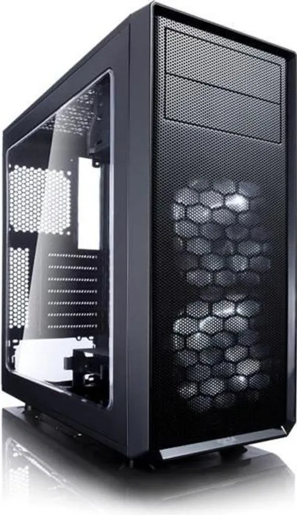Case per PC Fractal Design Focus G, Midi Tower, nero, vetro temperato, ATX, 2 ventole da 120 mm