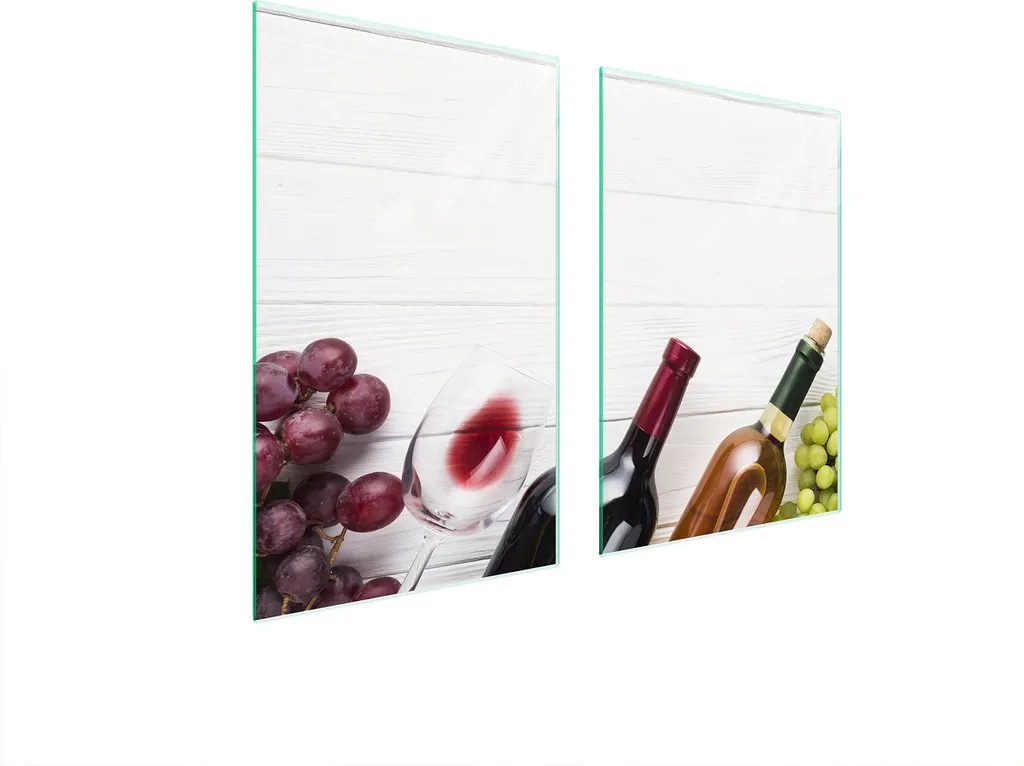 Piatto Di Protezione In Vetro Per Cucina 65X52 Vino