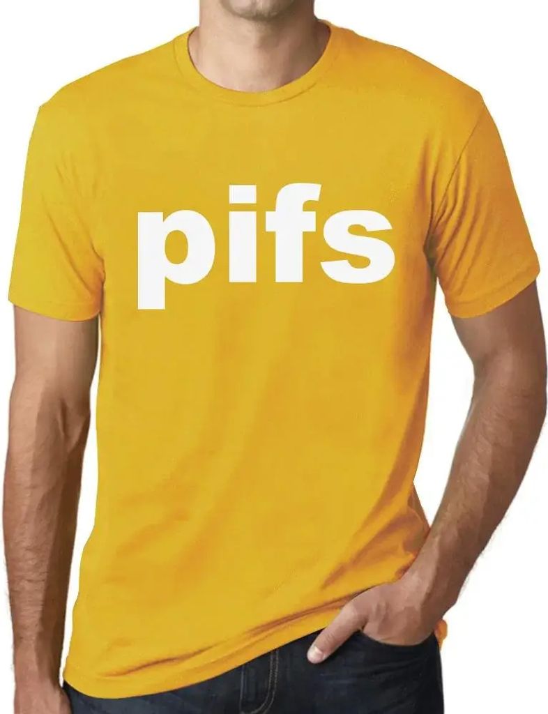 Herren Grafik T-Shirt Pifs Öko-Verantwortlich Vintage Jahrgang Kurzarm Lustige Druck Geburtstag Geschenk Mann
