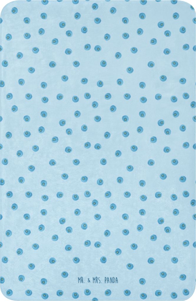Mr. & Mrs. Panda Tagesdecke Blaue Blaubeeren 100 x 150 cm - Blau - Geschenk, Winterdecke, Heimdecke, Muster, Kuscheldecke, Blueberries, Wärmedecke...
