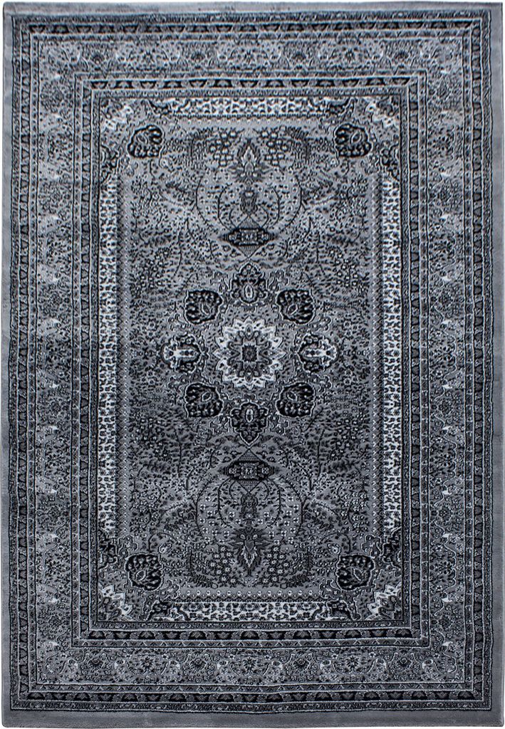 Villa Möbel Mararo Wohnzimmer-Teppich, Orientteppich, Orientalisch Design, Farbe:Grau, Grösse:80x150 cm
