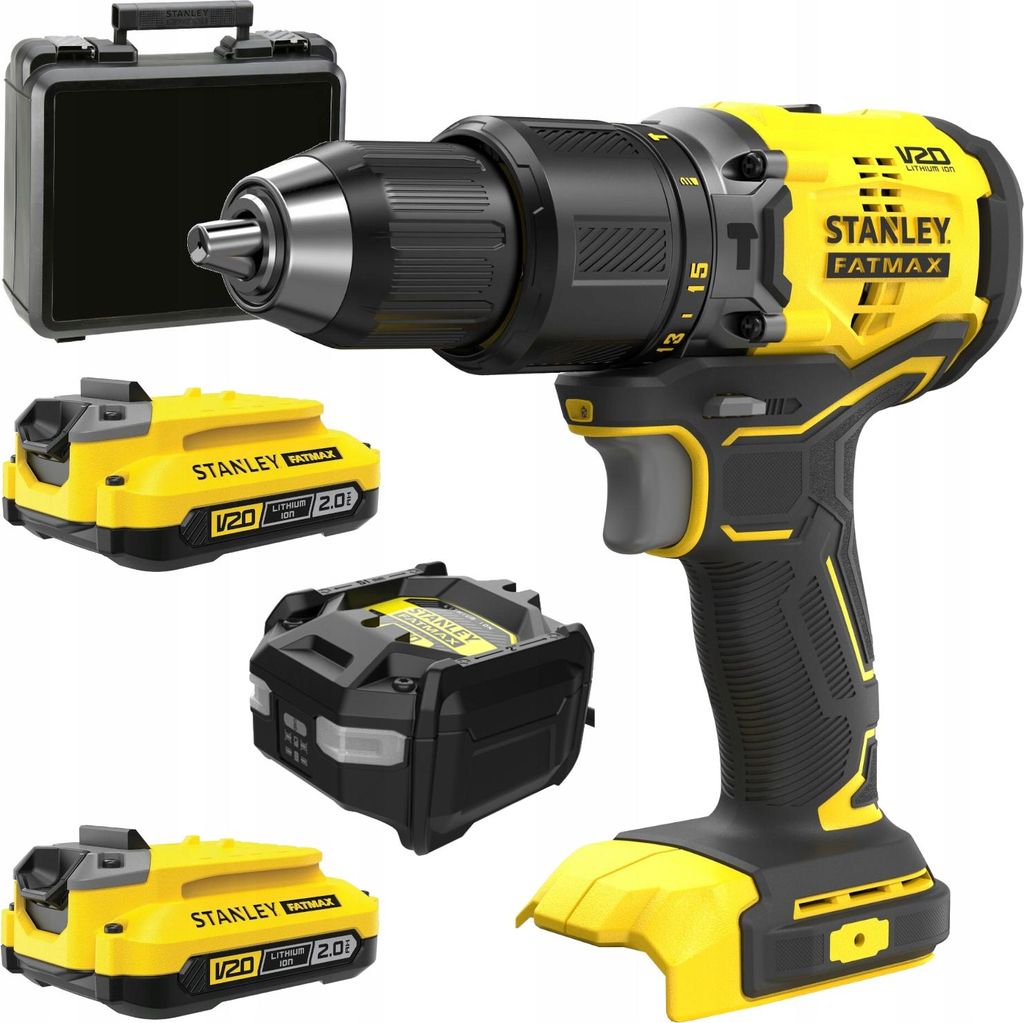 Stanley Sfmcd715D2K Bürstenlose 18V 60Nm Bohrmaschine/Schrauber 2X Akku Box