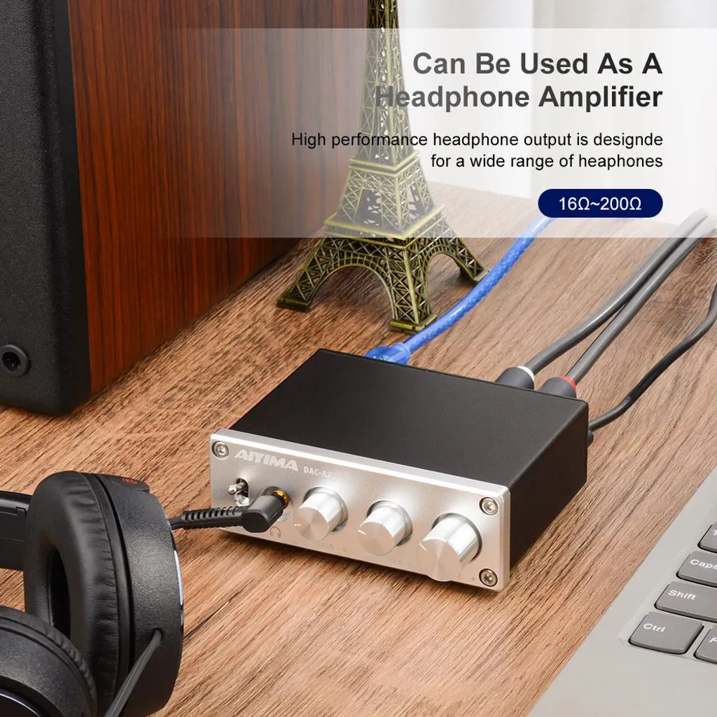 Ampli DAC Portable 24 bits/96 kHz Haute Résolution Noir - Format Mini - 5