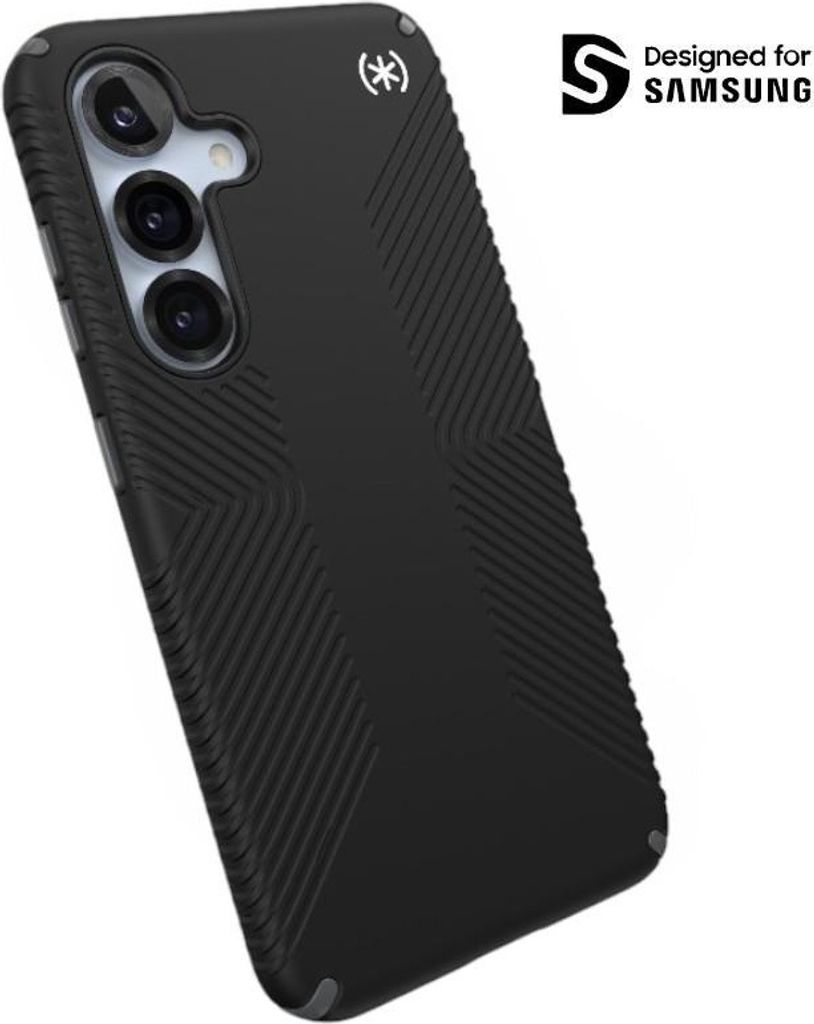 Speck Presidio2 Grip Magnet - Gehäuse Samsung Galaxy S25 / 24 MagSafe (Schwarz/Schiefergrau/Weiß)