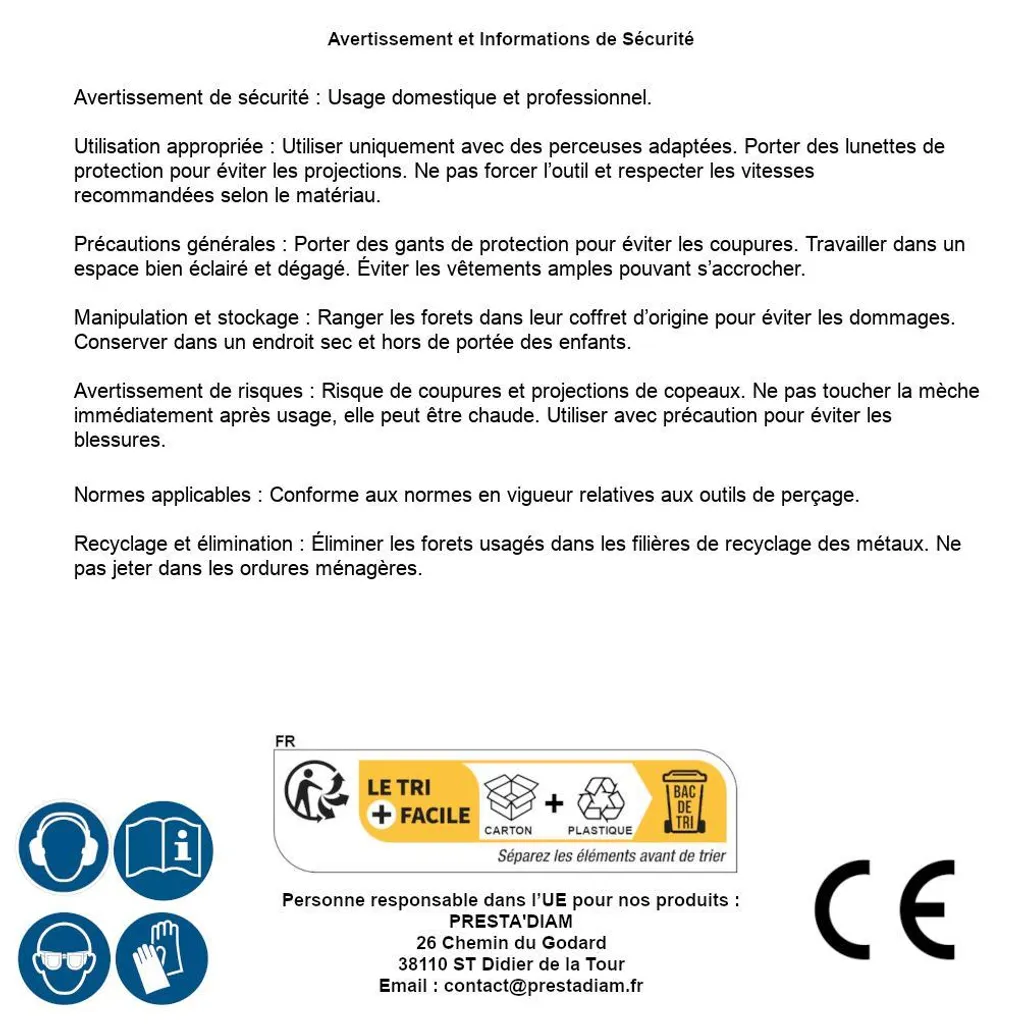 Forets HSS Haute Précision 1-13 mm D-Work - 25 Mèches Acier Durable