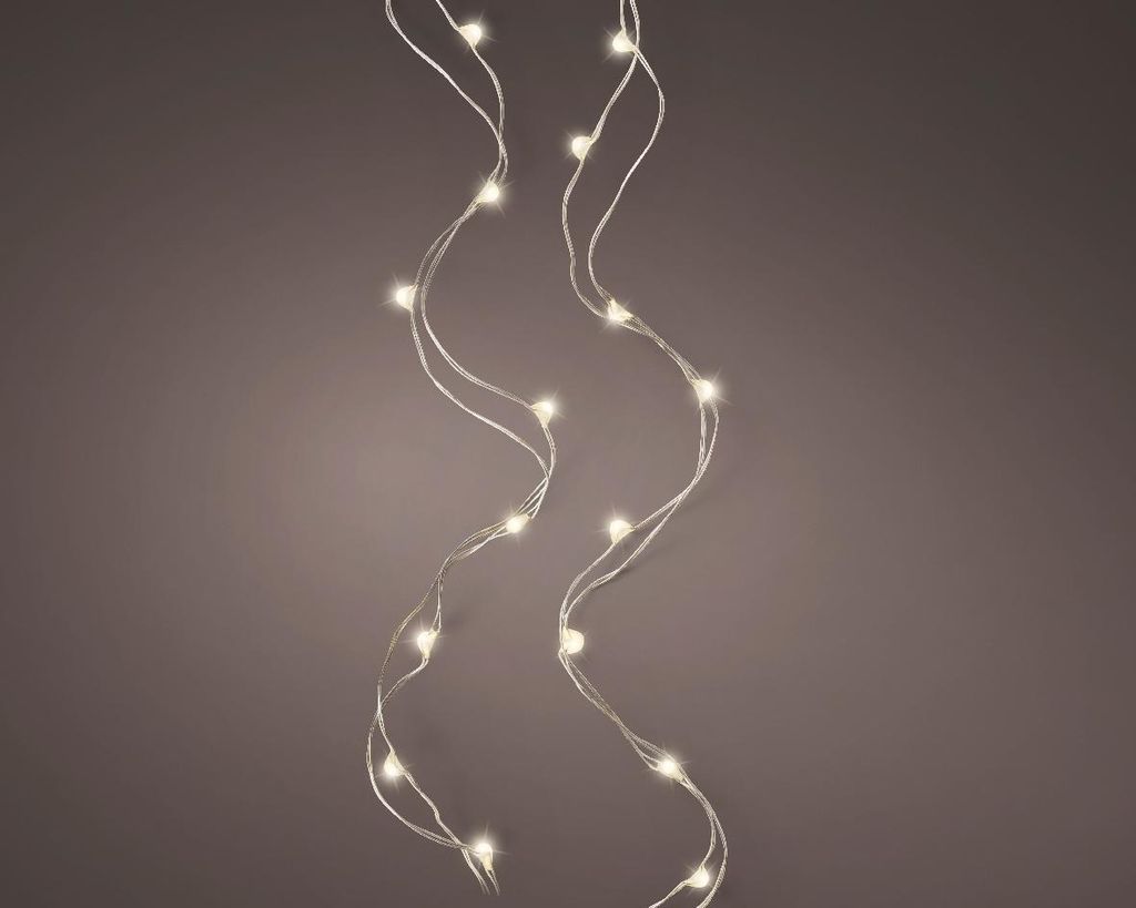 Micro catena di Natale, 195 cm, filo d'argento Immagine del prodotto 