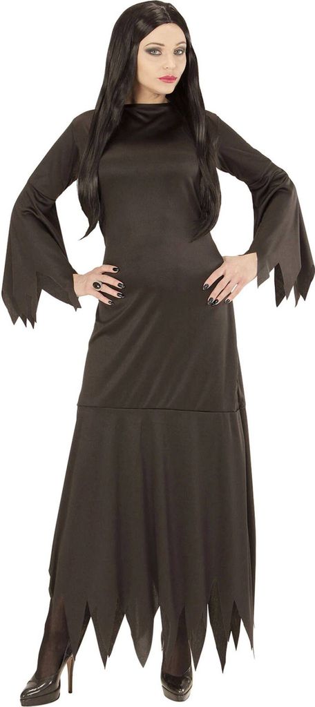 Düsteres Gothic-Kostüm für Damen Halloween-Verkleidung schwarz S