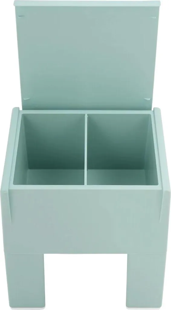 Banc de rangement robuste en ABS bleu capacité 100kg pour petit espace - 10