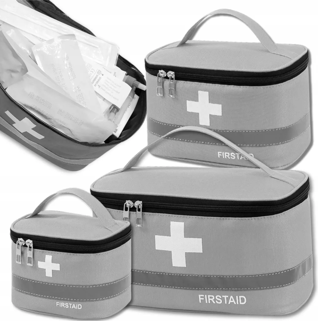 EDIBAZZAR Pronto Soccorso Casa e Vacanze | Set 3 Kit Medici per Famiglie