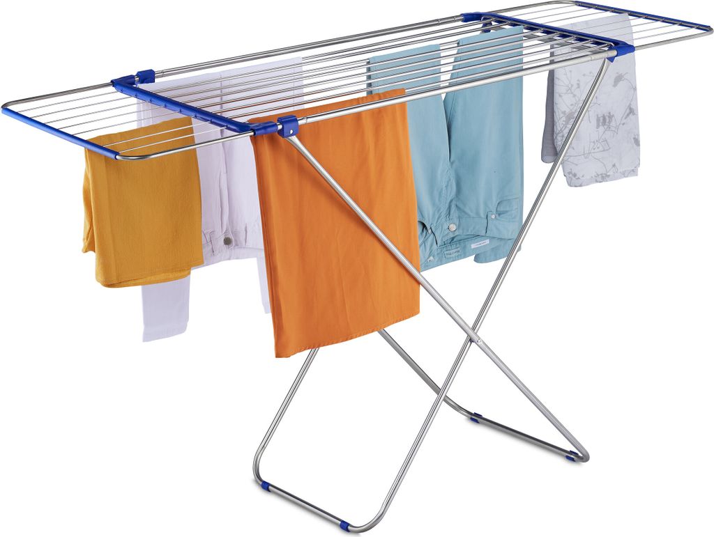 Relaxdays Portemanteau extensible Pliable Acier inoxydable Image du produit 