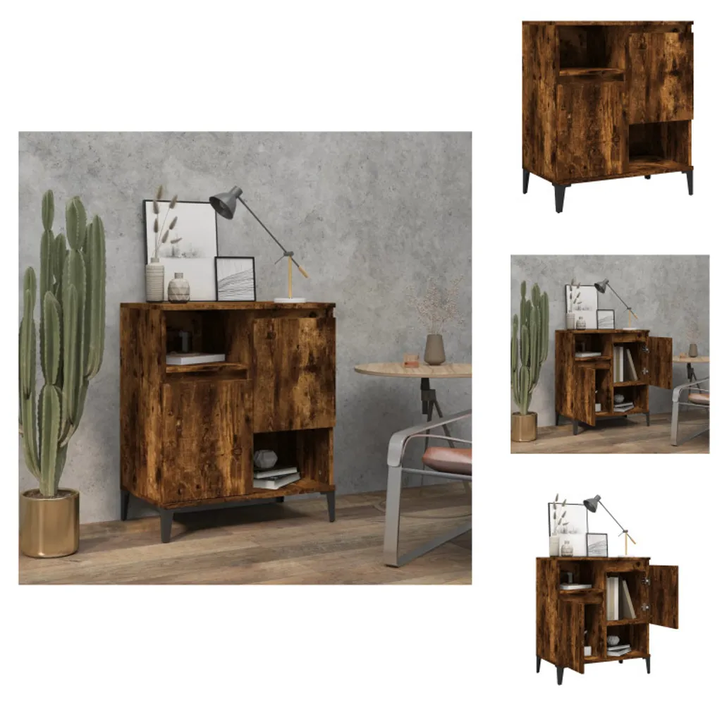 vidaXL Credenza rovere fumé 60x35x70 cm materiale legno - Credenze