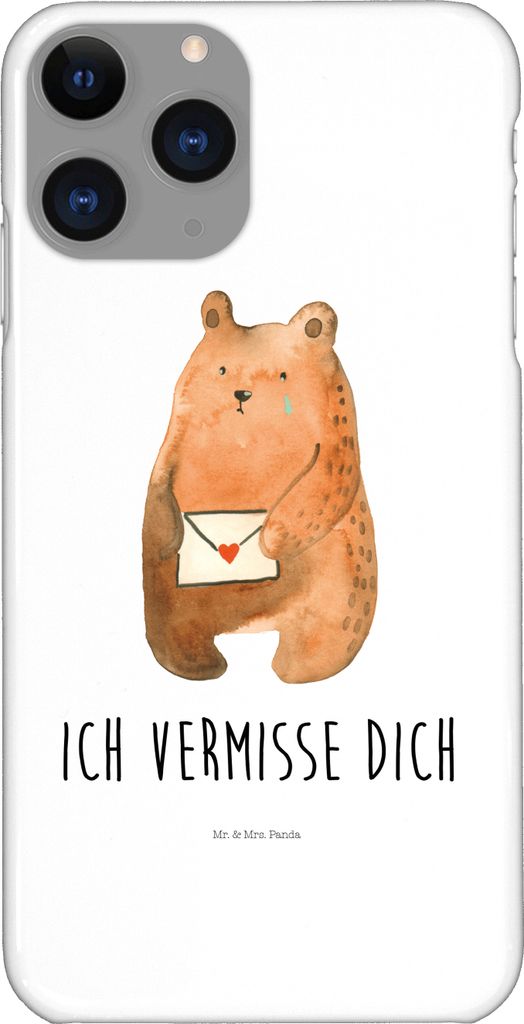 Mr. & Mrs. Panda Iphone 11 Pro Handyhülle Bär Liebesbrief - Weiß - Geschenk, Sehnsucht, Vermissen, Handy Case, Freundin, Partner, Premium Kunsts...