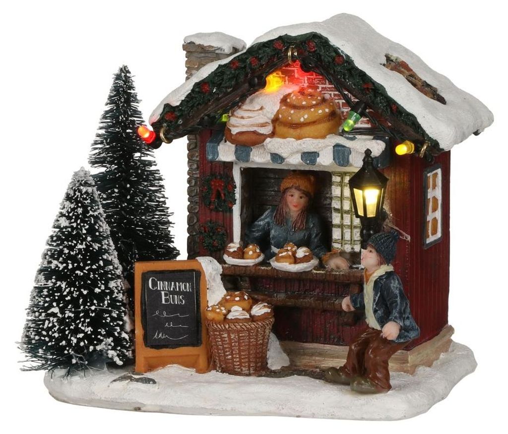 Luville Kerstdorp Miniatur Zimtschnecken-Stand - Produktbild 