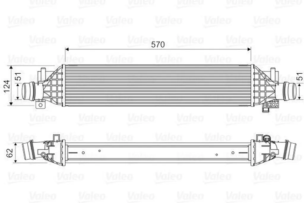 Valeo 818629 Intercooler OE 1302263 pour Opel Mokka X J13 Essence Diesel