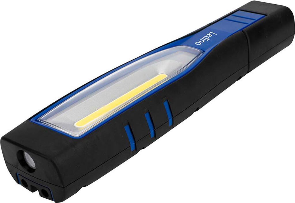 LED Handleuchte, Aluminium, Grau, Akku, IP65, H 23 cm