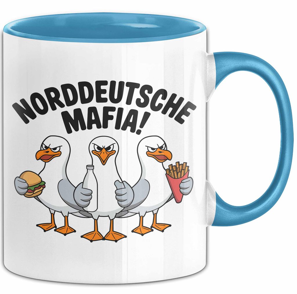 Deutsche Deutschland Tasse Geschenk Lustige Geschenkidee Spruch Norddeutsche Mafia (Blau)