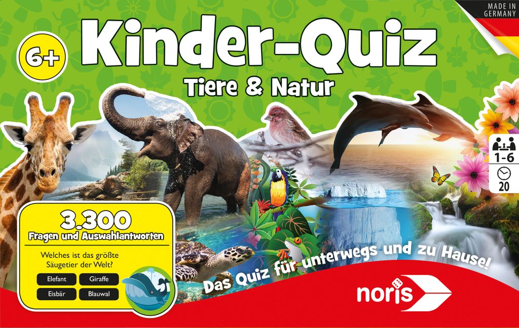 Noris Spiele Kinderquiz Tiere & Natur; 606011629