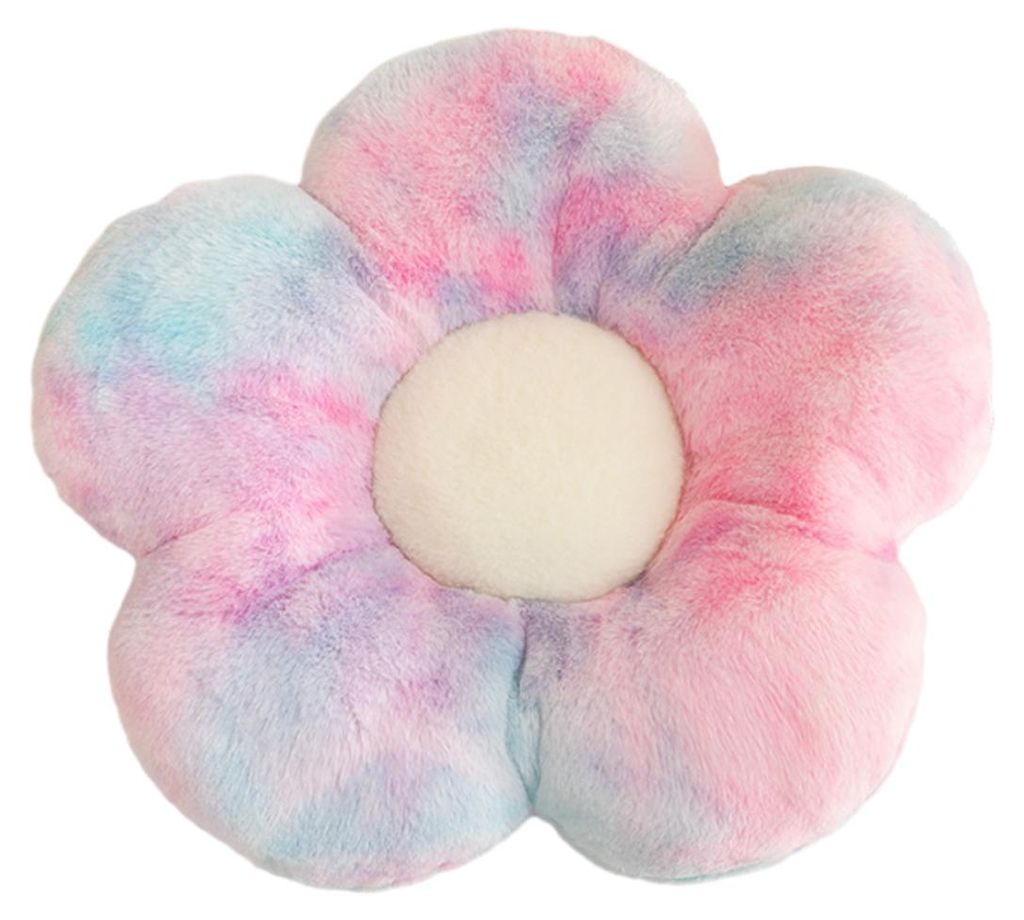 Plüsch Blumen Sitzkissen Boden Kissen 35x35cm Blumen Produktbild 