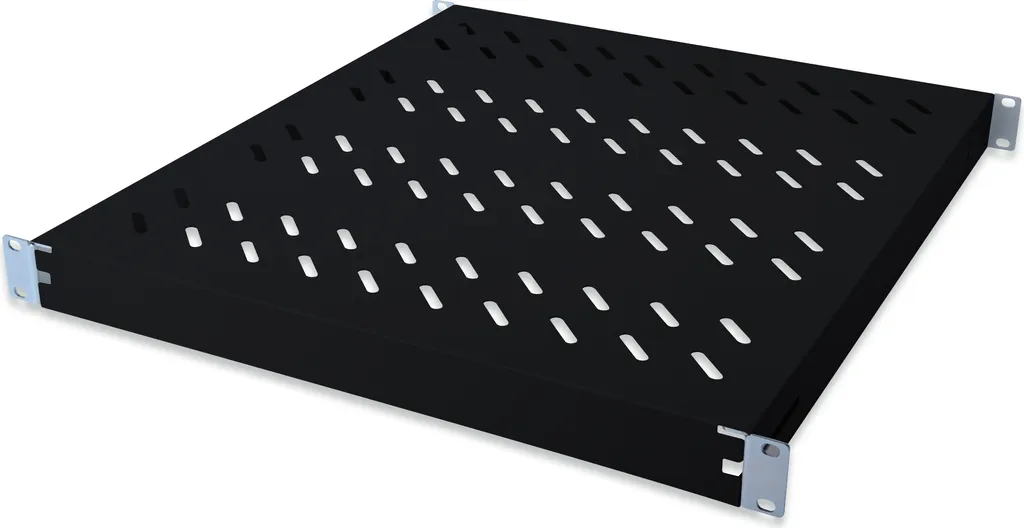 Tablette 1U 500mm robuste pour matériel lourd (50kg) dans baie 19" Digitus noir