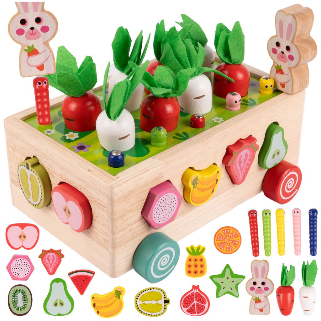 Malplay Cube de motricité Jouets en bois Cube d'activité Image du produit 