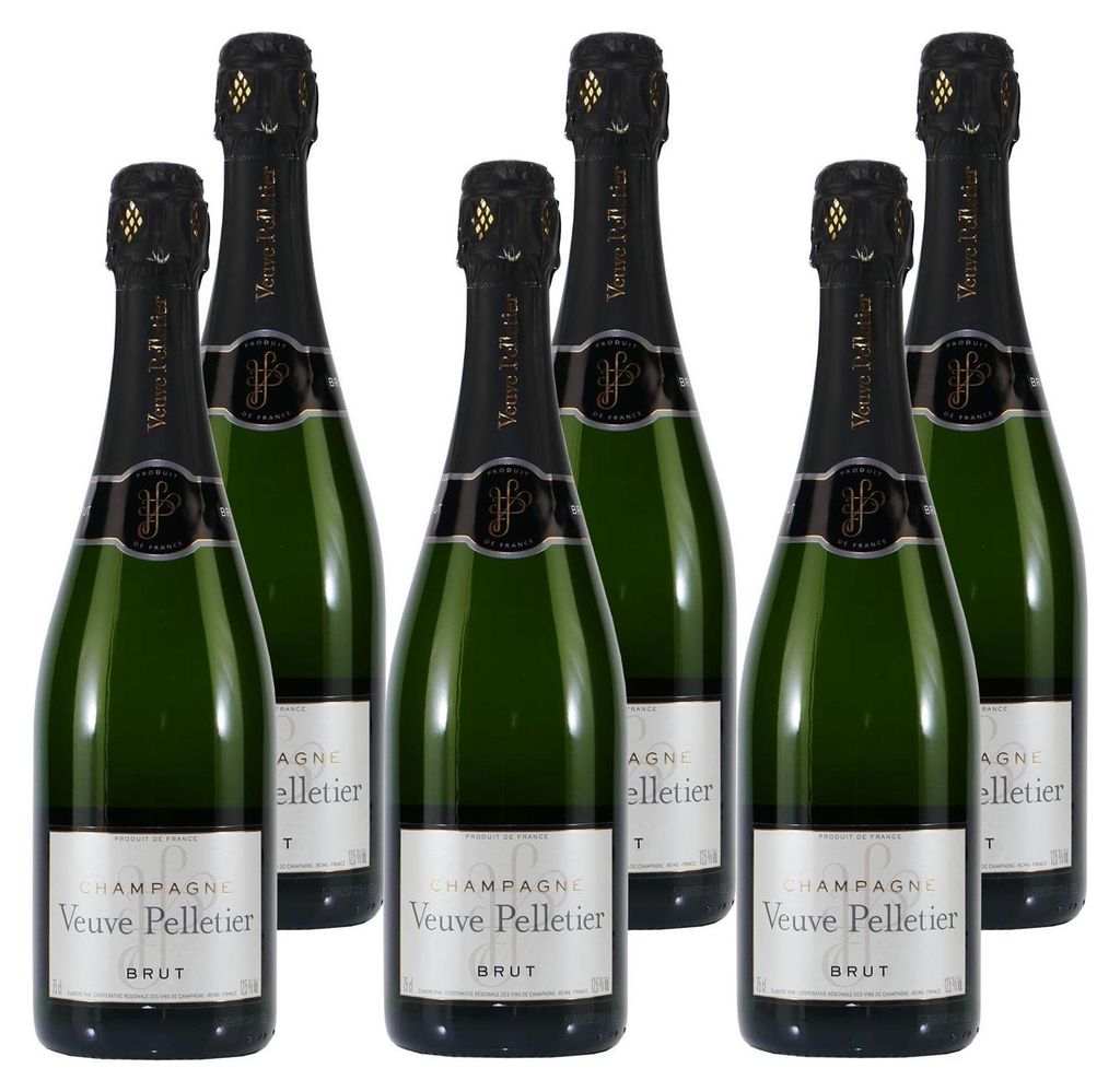 Champagner Veuve Pelletier brut (6 x 0,75L) Produktbild 
