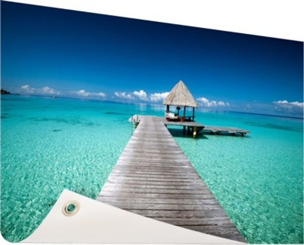 Gartenposter - 120x80 cm - Anlegestelle Französisch-Polynesien ph/ - Modernes Wandbilder