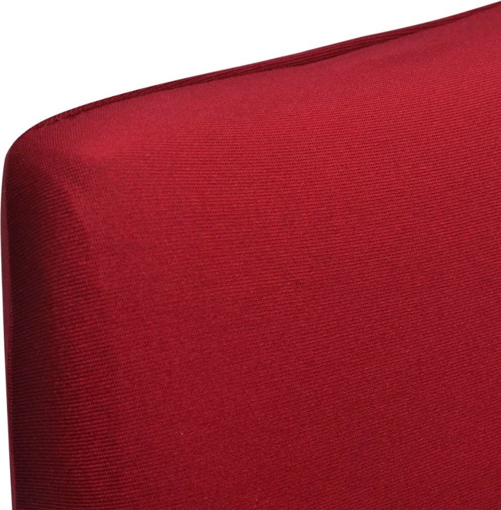 vidaXL 6 ks Poťahy na stoličky Bordeaux Rovné elastické Obrázok produktu 